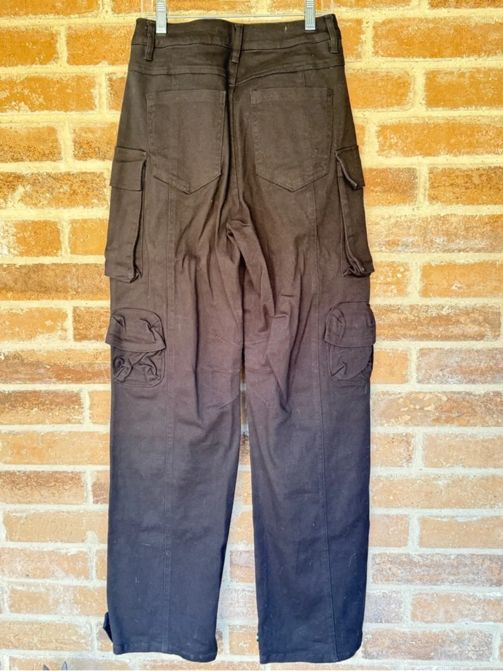 Fashion Nova Black Cargo Pants with Multi-Pocket Utility Style